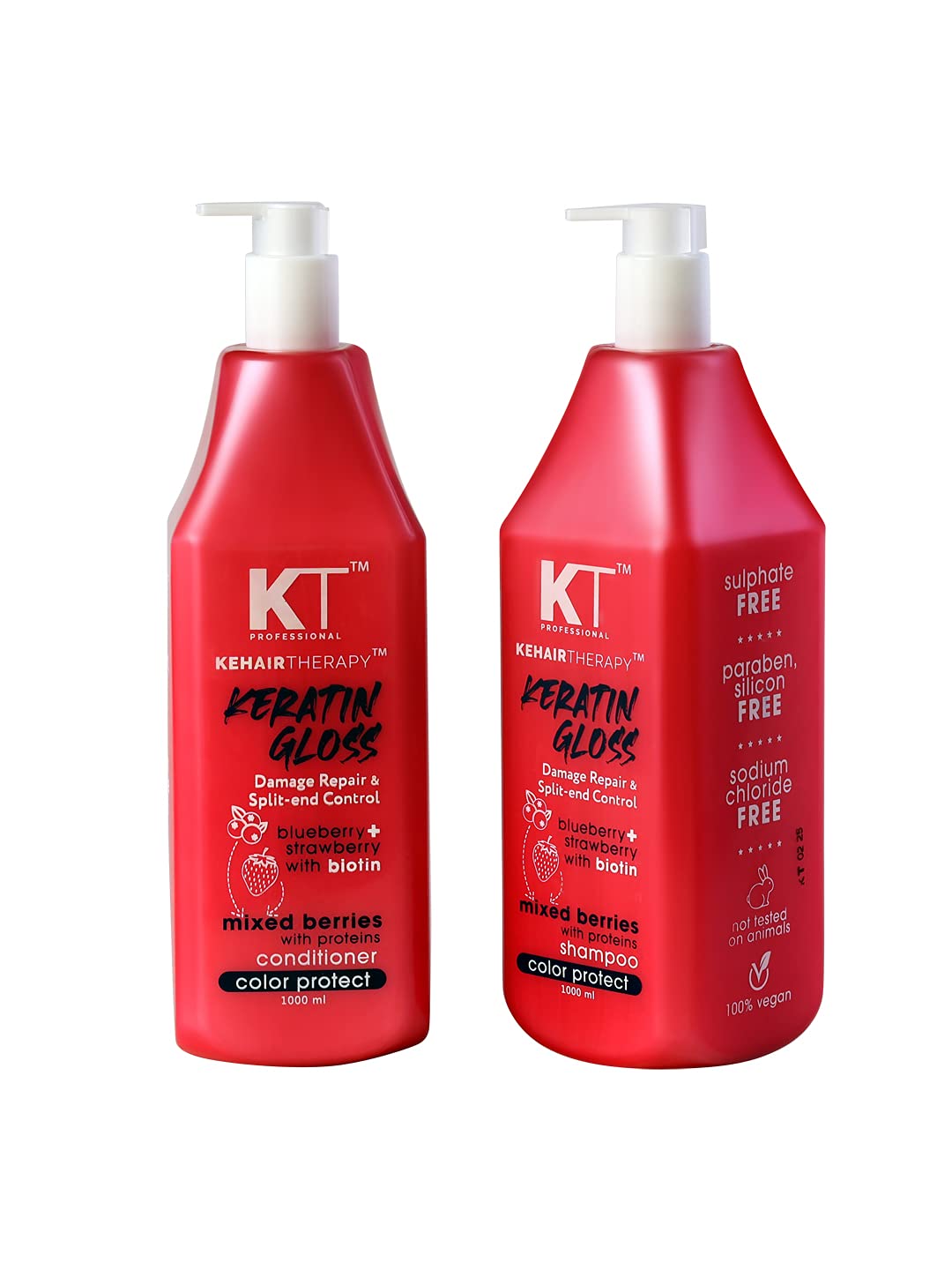 KEHAIRTHERAPY KT Professional Keratin Protein Gloss Damage Repair & Split End Control Conditioner 1000ml