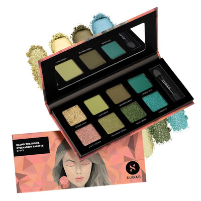 SUGAR Cosmetics Blend The Rules - Eyeshadow Palette 07 Ivy | PowderParaben-Free, Multicolor, Matte Finish