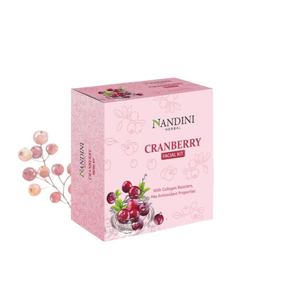 Nandini Herbal Cranberry Facial Kit, For Skin Brightening and Tightening. 250 gm