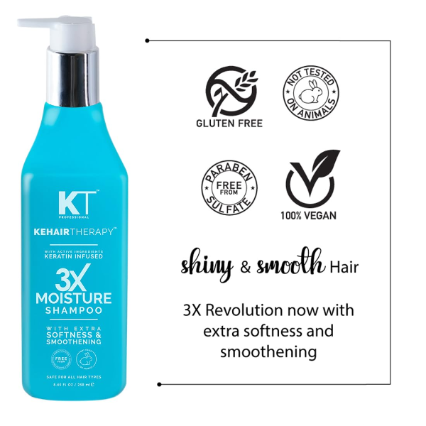 KT Professional 3x Shampoo (For 3 Times Moisture on Dry Hair) 250 ML