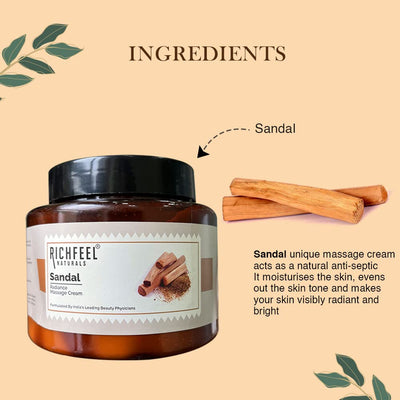 Richfeel Sandalwood Massage Cream - 500g