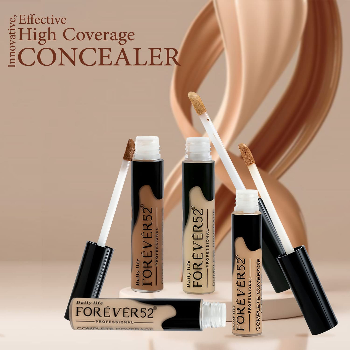 Daily Life Forever52 Easily Blendable Concealer for Face Makeup (Iced Coffee) Natural finish,Liquid Light Weight Concealer-COV003