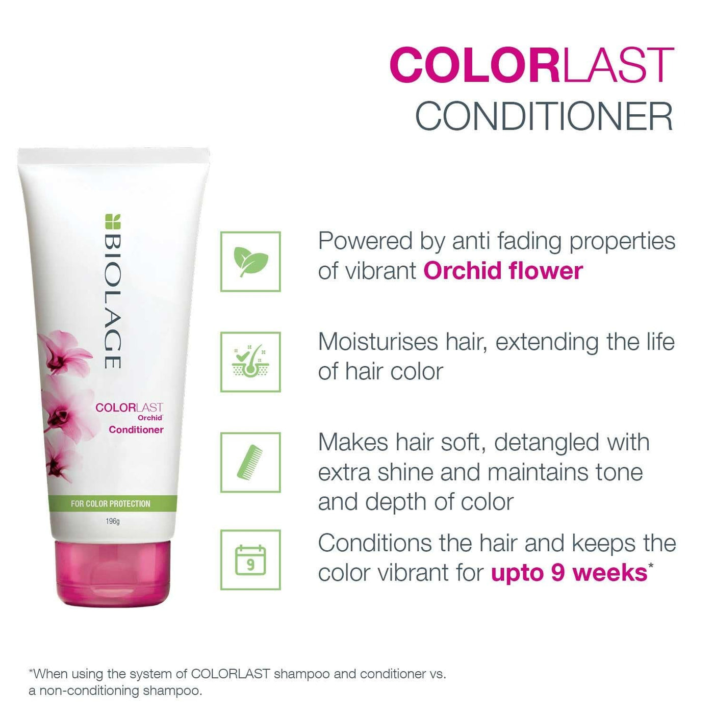 Matrix Biolage Colorlast Professional Conditioner, Helps Protect Colored Hair & Maintain Vibrancy (98gm)