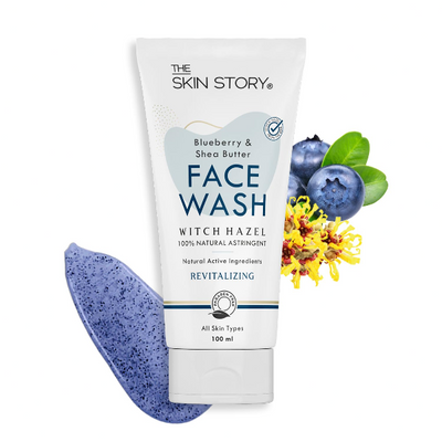 The Skin Story Blueberry Face Wash for Deep Cleansing & Moisturizing, Minimizes Pores With Witch Hazel Gel Based 100ml