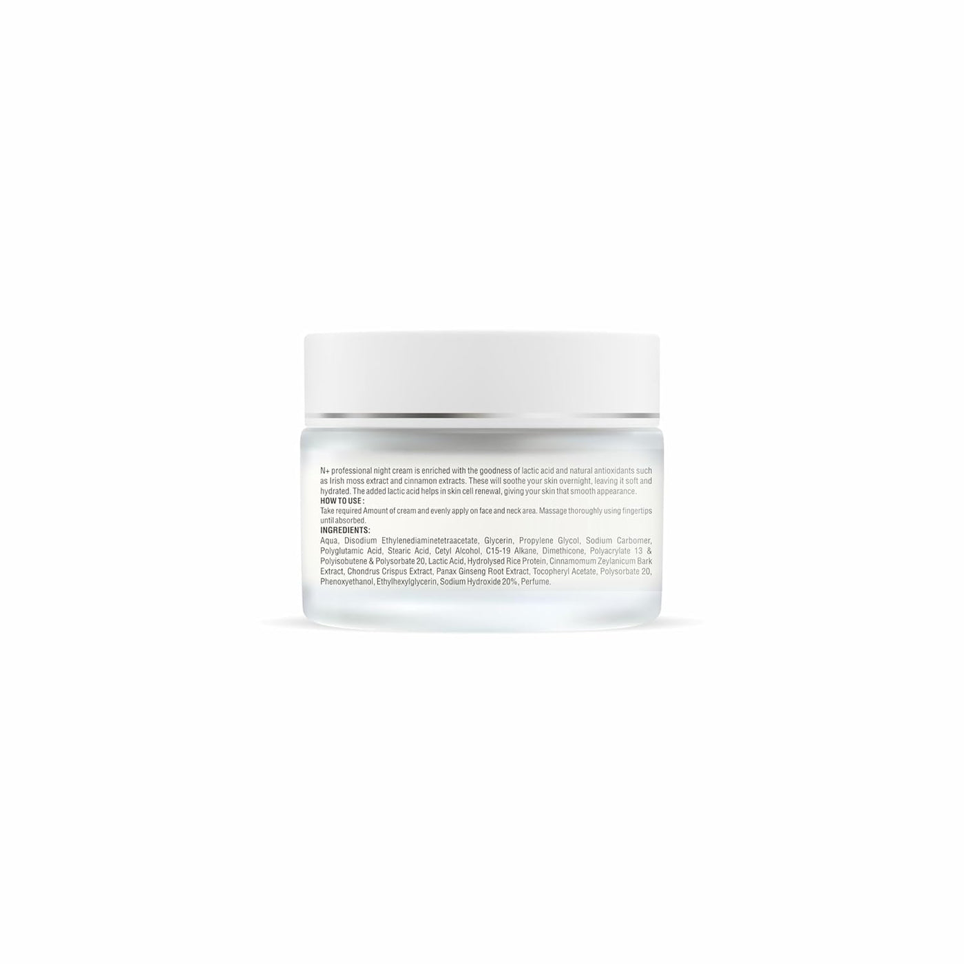 N Plus Professional Night Cream with Lactic Acid and Irish Moss Extract