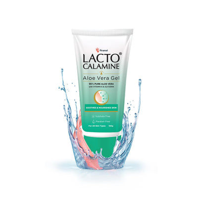 Lacto Calamine Aloe Vera Gel for Face & Body - 150g | Hydrating Moisturizer with Aloe Vera, Vitamin E & Glycerin