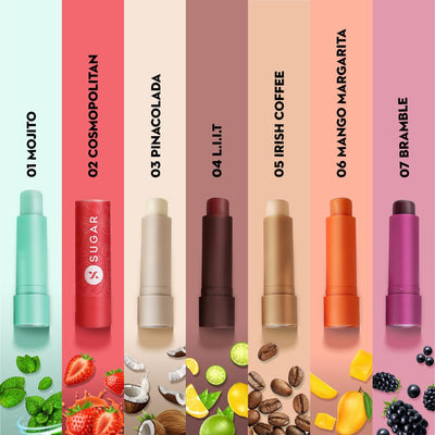 SUGAR Cosmetics Tipsy Lip Balm For Dry & Chapped Lips (1,2,3,4,5,)