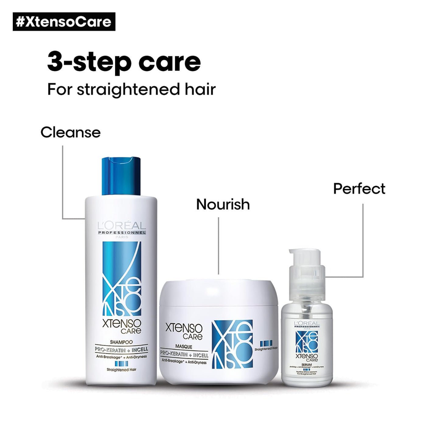 L’OREAL PROFESSIONNEL PARIS Xtenso Care Shampoo, 250 ML | For Straightened Hair