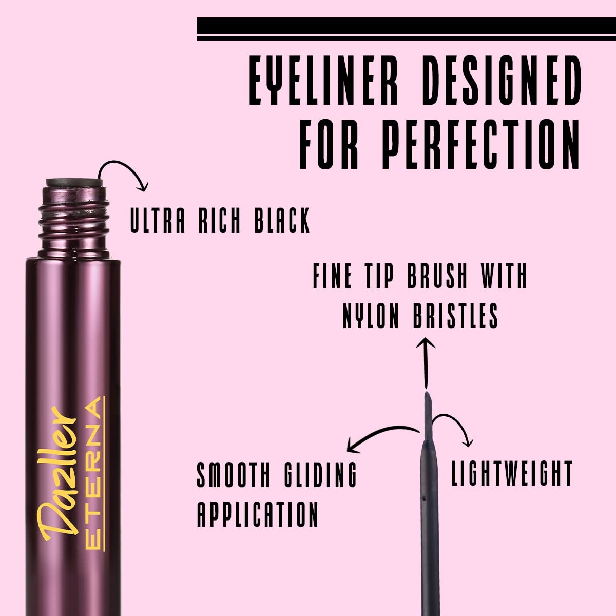 Eyetex Dazller Eterna Mascara With Herbals, 15 g (With Free Inside Dazller Eterna Eyeliner Waterproof, 7.5g)