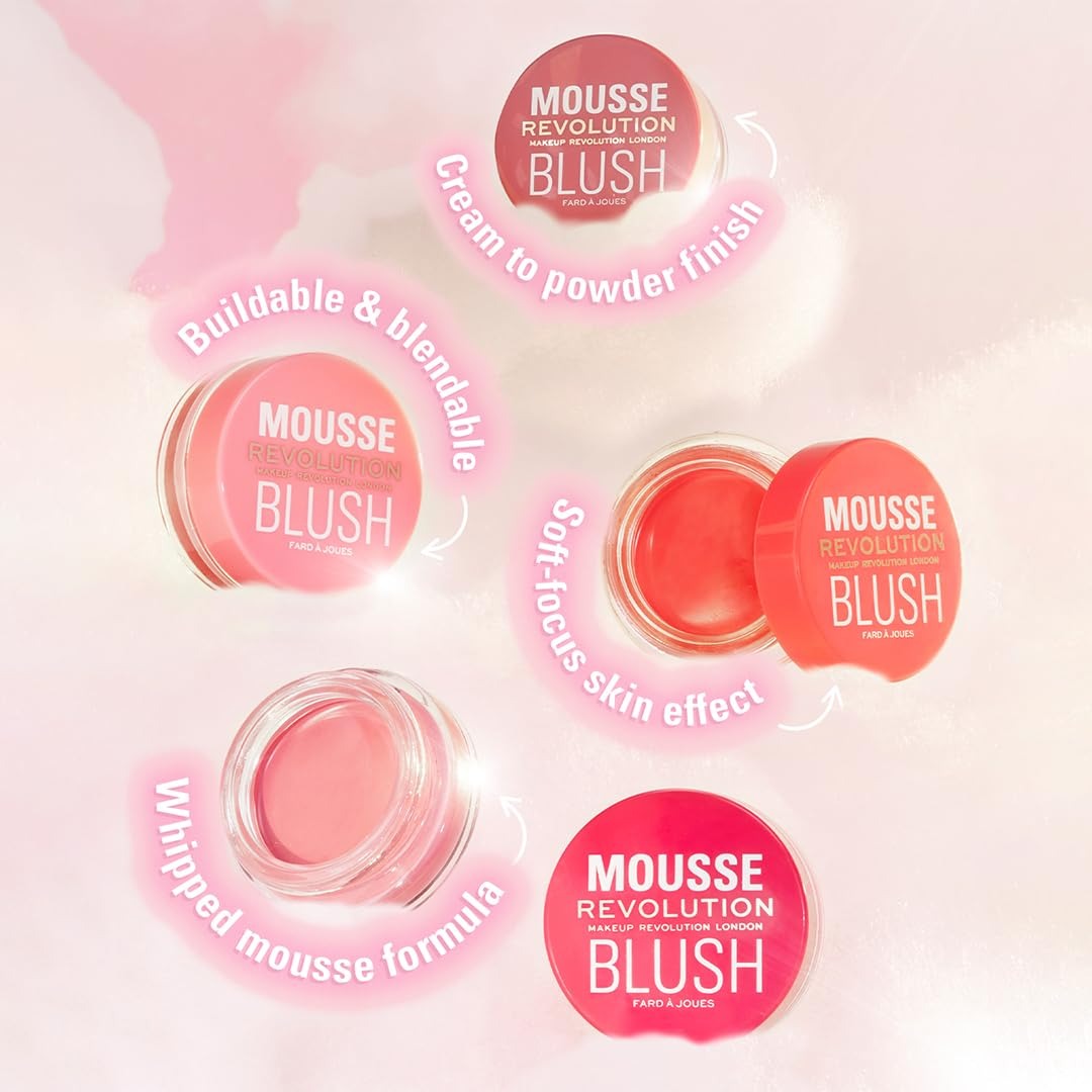 Makeup Revolution Mousse Blusher - Grapefruit Coral (6g)