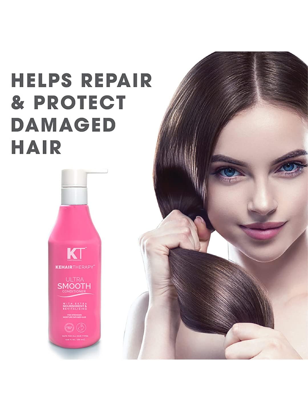 KT Professional Kehairtherapy's Sulfate-free Ultra Smooth Conditioner for Chemically Treated Hair , 250 ml