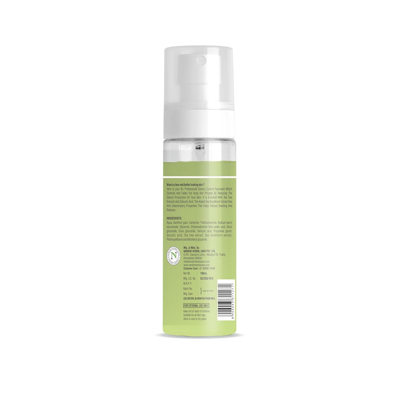 N Plus Professional Sebum Control Face Wash - 100ml