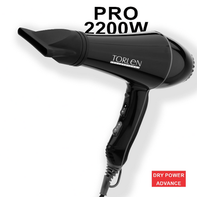 Torlen Professional TOR 181 - Hair Dryer | 2200W | Black Grey | AC Motor | 3 heat & 2 speed setting | Cool Shot Button | Ceramic Technology