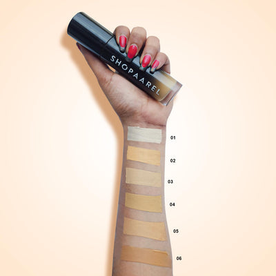 SHOPAAREL Liquid Foundation Full Coverage, Hyderdating Matte Finish Foundation for face make up, Water-Resistant, All Day Coverage30ml (1,3,4,5,6,)