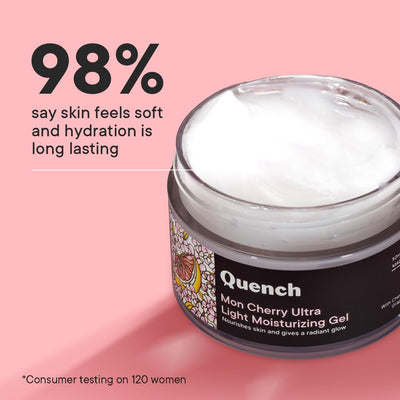 Quench Ultra Light Moisturizer with 2% Niacinamide, Cherry Blossom & Pearl Extracts| Brightens Skin, Calms Inflammation and Prevents Signs of Ageing| Made in Korea| For All Skin Types (50ml)