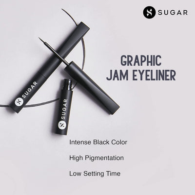 SUGAR Cosmetics Graphic Jam 36Hr Eyeliner - Blackest Black