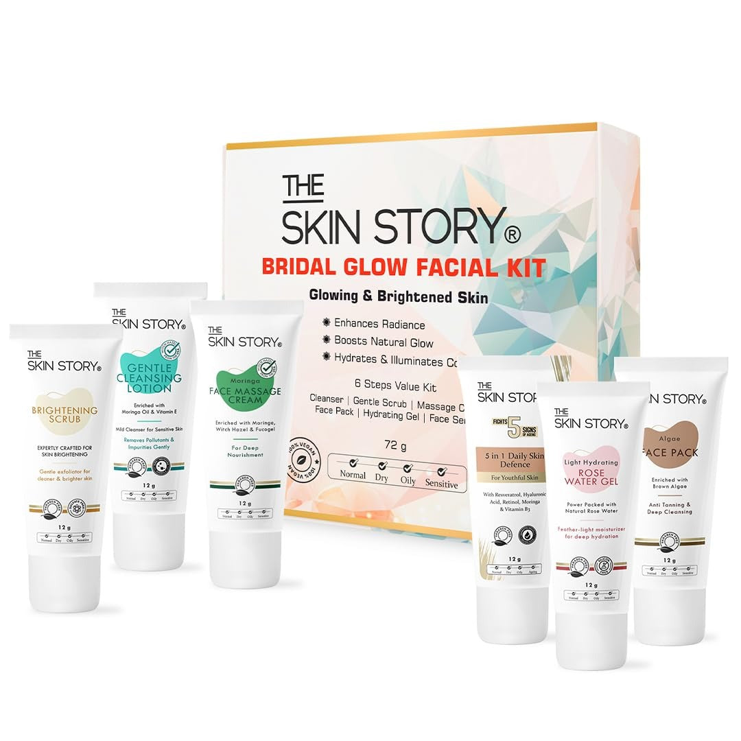 The Skin Story Bridal Glow Facial Kit – 6-Step Radiance Regimen, 72g