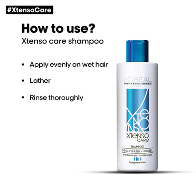 L’OREAL PROFESSIONNEL PARIS Xtenso Care Shampoo, 250 ML | For Straightened Hair