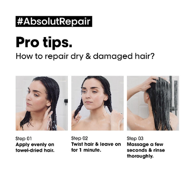 L'Oreal Professionnel Serie Expert Absolut Repair Hair Mask with Protein and Gold Quinoa (250gm)