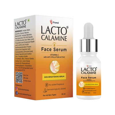 Lacto Calamine Vitamin C Face Serum | 98% Pure Vitamin C Complex | 30ml | Niacinamide & Vitamin E for Glowing Skin | Dark Spot Reduction & Moisturization