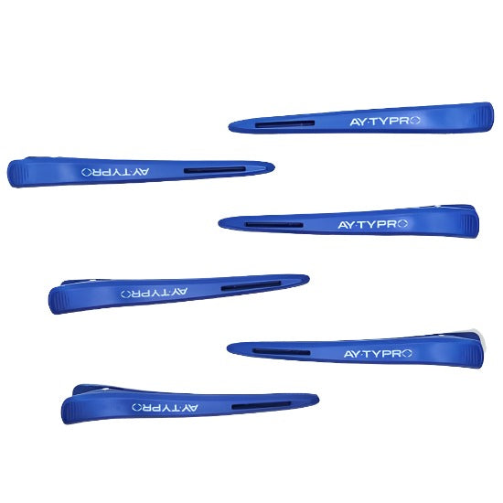 Ay.ty Pro Section Clip Blue & Black (Pack Of 6)