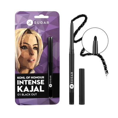 SUGAR Kohl Of Honour Intense Kajal - 01 Black Out (Single Blister)