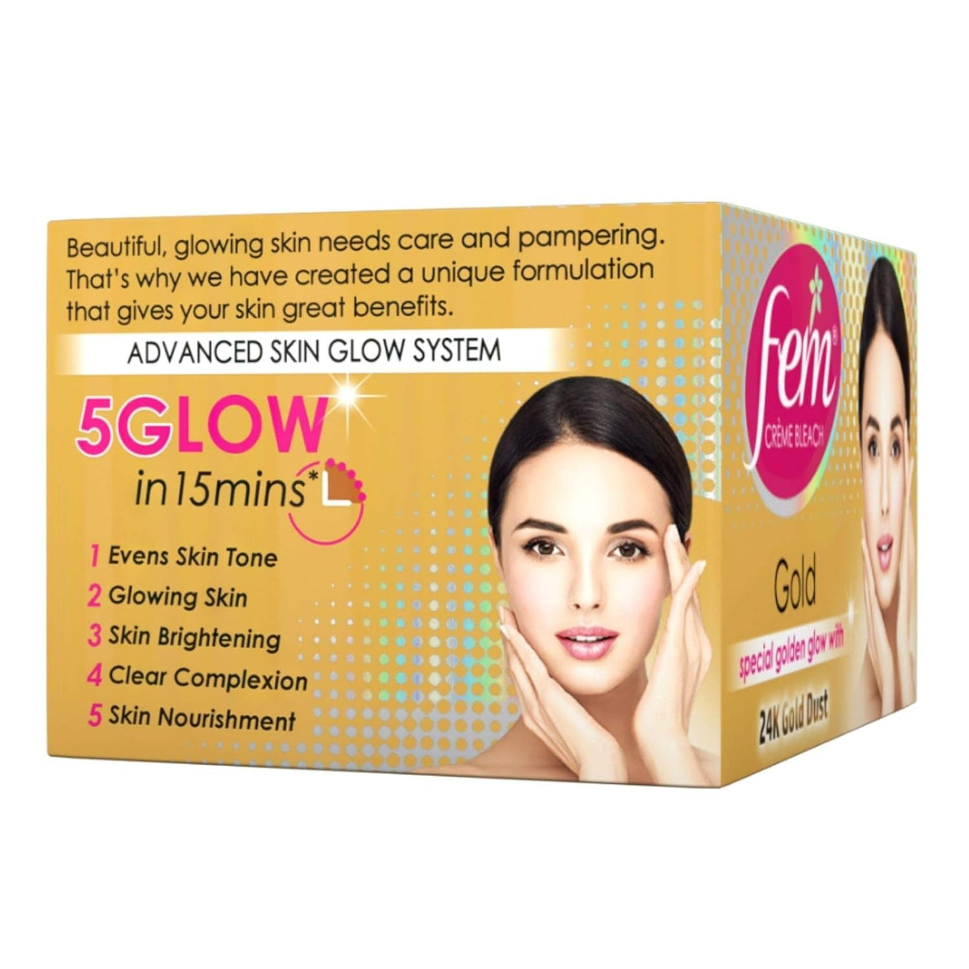 Fem Fairness Naturals Gold Skin Bleach, 24g