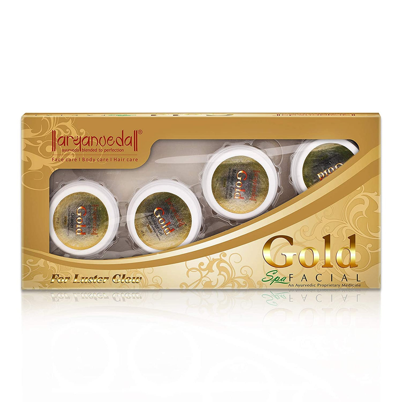 Aryanveda Gold Facial Kit for Deep Moisturization & Glowing Skin - 210g