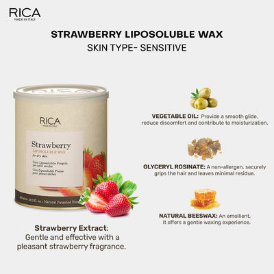 Rica Strawberry Liposoluble Wax 800ml