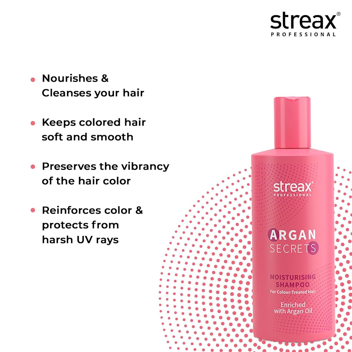 Streax Professional Argan Secrets Colour Protect Shampoo(1.5Ltr)