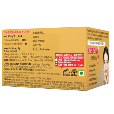 Fem Fairness Naturals Gold Skin Bleach, 24g