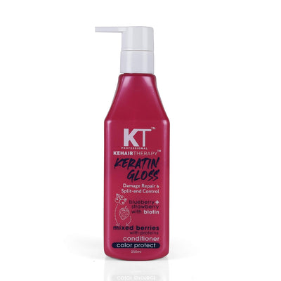 KEHAIRTHERAPY KT Professional Keratin Gloss Damage Repair & Split End Control Conditioner |Sulfate Free|Paraben Free 250ml (Protect Hair Color)