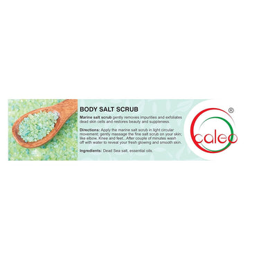 Caleo Marine Salt Body Scrub - Softens Skin and Restores Hydration, 250g