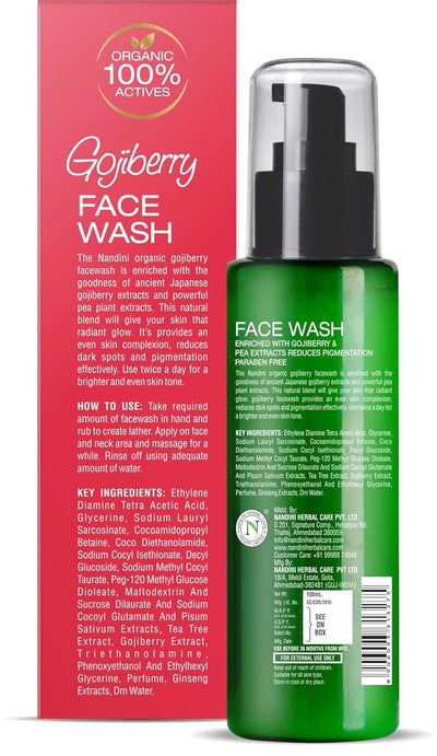 Nandini Organic Gojiberry Face Wash - Reduces Pigmentation