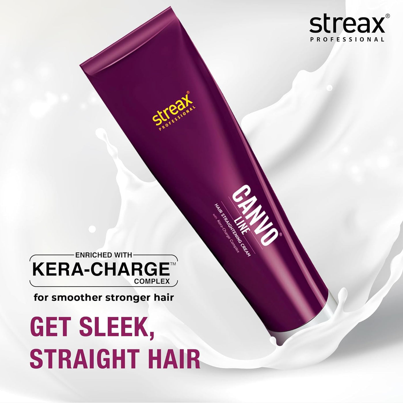 Streax Pro Hair Straightening Cream, Intense, 500ml