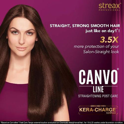 Streax Professional Canvoline Shampoo 300ml, (For Straightening Hair)