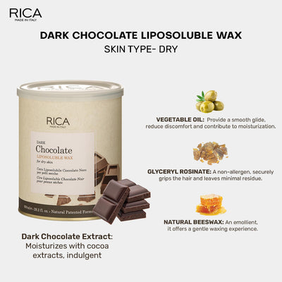 Rica Dark Chocolate Liposoluble Wax 800Ml