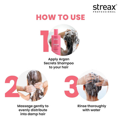 Streax Professional Argan Secrets Colour Protect Shampoo(1.5Ltr)