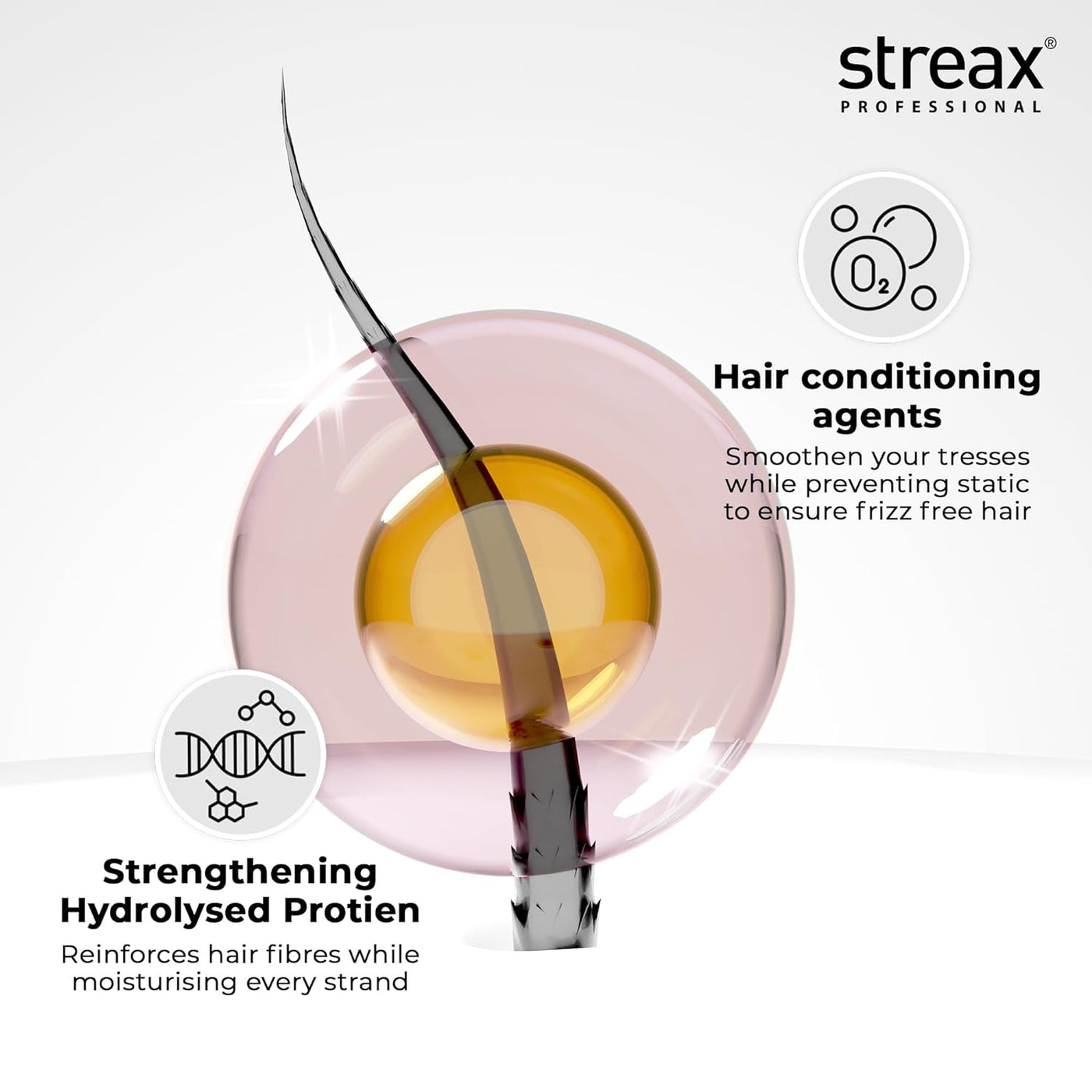 Streax Pro Hair Straightening Cream, Intense, 500ml