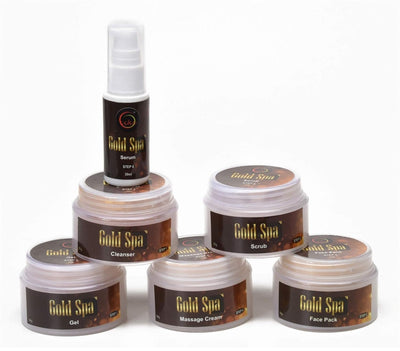 Caleo Gold Spa Facial Kit 6 in 1 Pack - 250g + 30ml