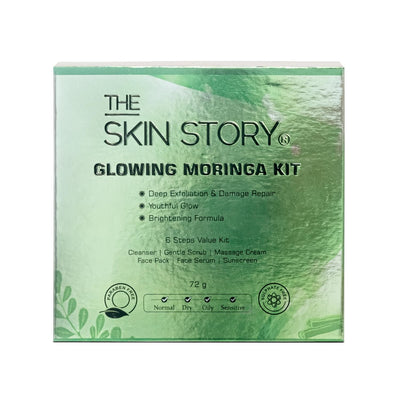 The Skin Story Moringa Glow Facial Kit – 6-Step Radiant Skincare Regimen, 72g