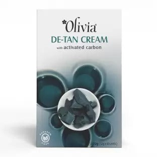 Olivia De-Tan Cream with Activated Carbon | Exfoliates & Deep Cleanses Skin (72g)