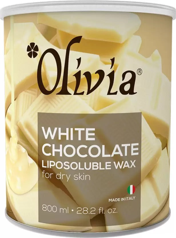 Olivia White Chocolate Liposoluble Hair Removal Wax for Dry Skin - 800ml