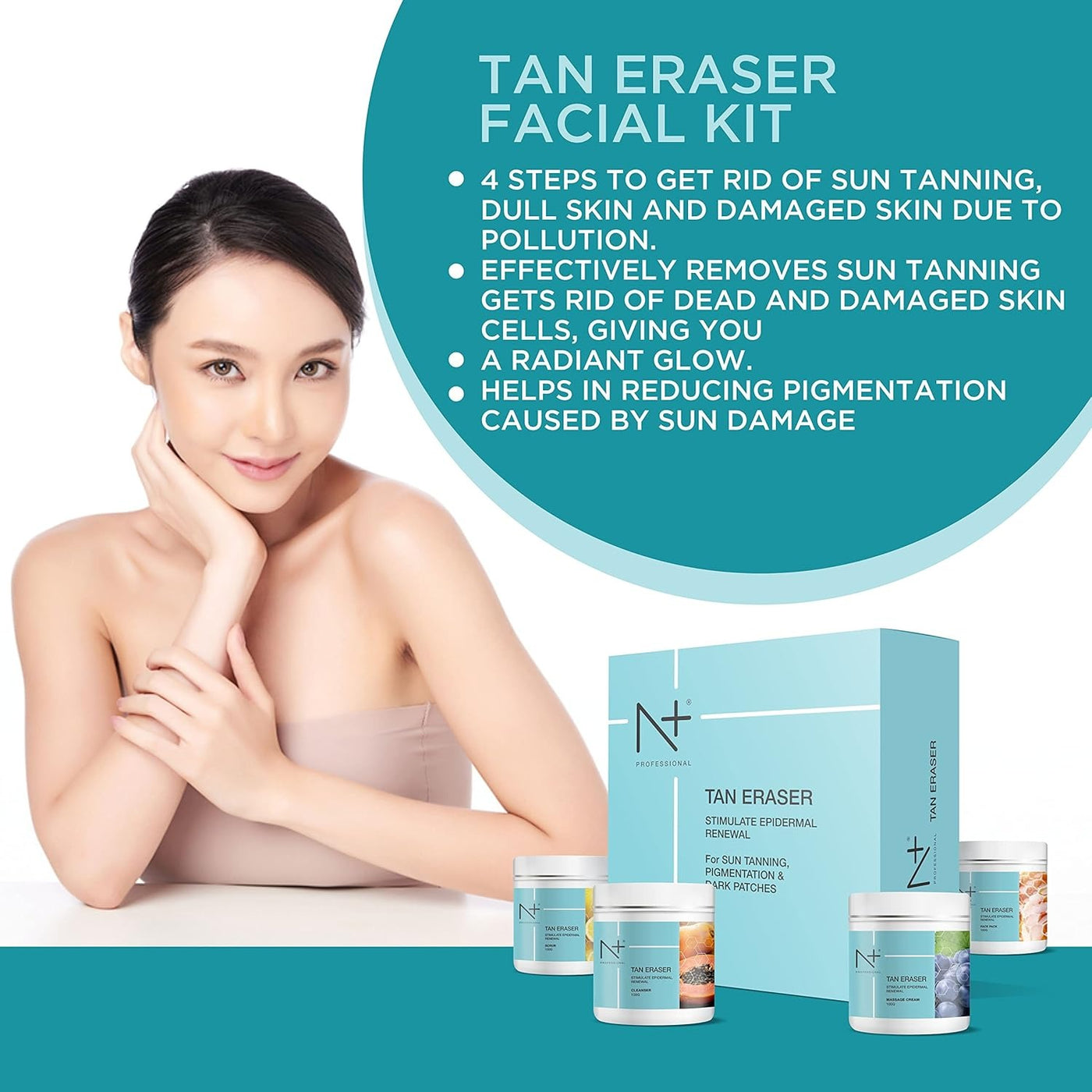 N Plus Professional Tan Eraser Facial Kit, 400g