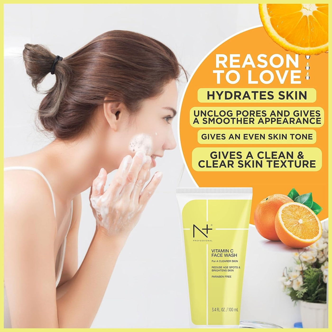 N+ Professional Vitamin C Face Wash - 100ml