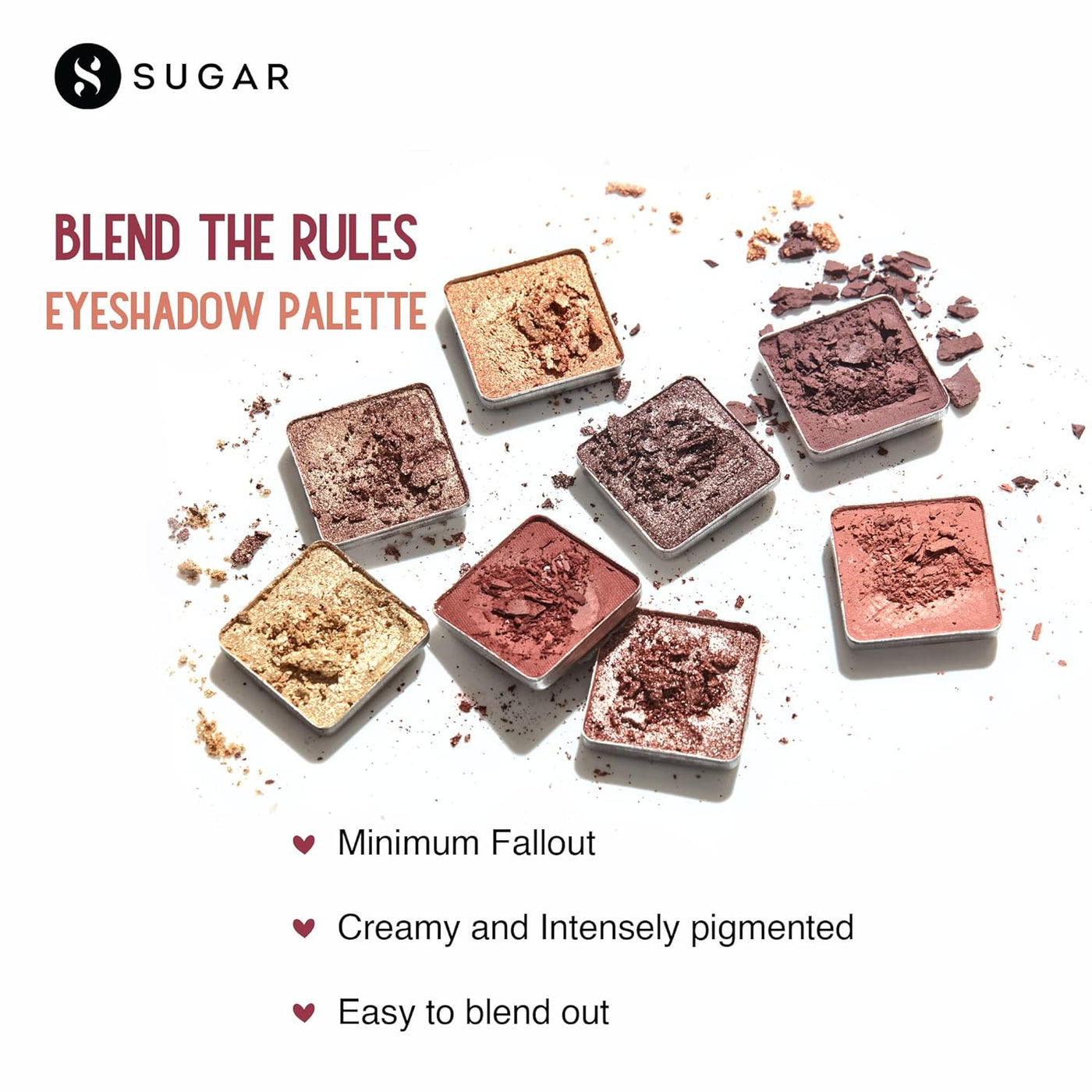 SUGAR Cosmetics Blend The Rules - Eyeshadow Palette 06 Starlight | PowderParaben-Free, Multicolor, Matte Finish