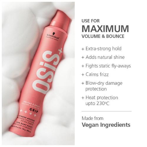 Schwarzkopf Professional OSiS+ Grip Extra Strong Hair Styling Mousse (200ml)