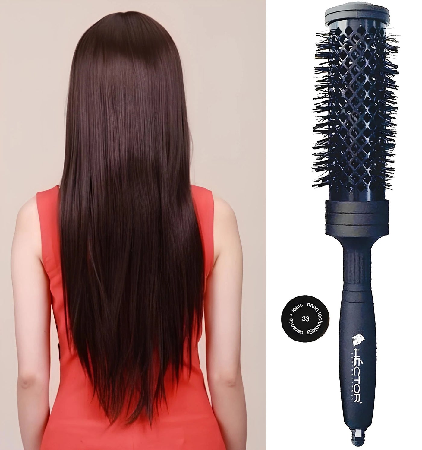 Hector Round Brush PRO M-33mm | Professional Hair Styling Brush for Volume & Curls