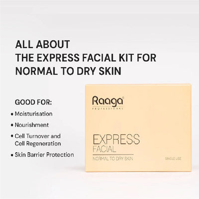 Raaga Professional Express Facial Kit (6 Step Process) for Normal to Dry Skin