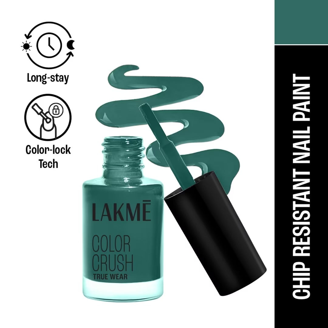 Lakme True Wear Color Crush Nail Polish Long Lasting & Vibrant Nail Paint (13 to 91)